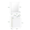 SoBuy BZR170-SET Conjunto de Muebles de baño Armario con Espejo Blanco