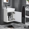 SoBuy BZR170-W Armario con lavabo para baño Blanco 41 x 25 x 52 cm