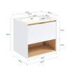 SoBuy BZR171-N Mueble con Lavabo Armario Colgante para Baño con 1 Cajon y 1 Estante Abierto 61 x 46 x 59 cm