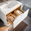 SoBuy BZR171-N Mueble con Lavabo Armario Colgante para Baño con 1 Cajon y 1 Estante Abierto 61 x 46 x 59 cm