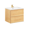SoBuy BZR174-N Armario con Lavabo Armario Colgante con 2 Cajones y 1 Lavabo 61 x 46 x 54 cm