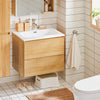 SoBuy BZR174-N Armario con Lavabo Armario Colgante con 2 Cajones y 1 Lavabo 61 x 46 x 54 cm