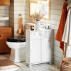 SoBuy BZR176-W Carrito Estrecho de Baño con 1 Compartimento y 2 Puertas Blanco 52 x 17 x 69 cm