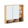 SoBuy BZR177-N Armario de Pared con Espejos con 2 Puertas 3 Estantes 80 x 13 x 70cm