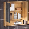 SoBuy BZR177-N Armario de Pared con Espejos con 2 Puertas 3 Estantes 80 x 13 x 70cm