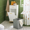SoBuy BZR180-W Armario de baño con 1 cajón y 1 cesto de Ropa extraíble