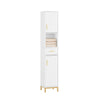 SoBuy BZR181-W Armario Alto de Baño Estrecho Blanco 30x30x170 cm