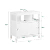 SoBuy BZR185-W Mueble para Debajo del Lavabo con 2 Puertas y 1 Estante Abierto Blanco