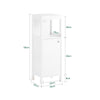 SoBuy BZR186-W Armario bajo de suelo para Baño con 1 Compartimento Abierto 30 x 30 x 89 cm Blanco