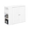 SoBuy BZR188-W Armario de Pared para baño 2 Puertas y 3 Compartimentos Laterales