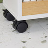 SoBuy BZR190-WN Mueble Portarrollos de Papel Higiénico con Ruedas Blanco y Natural 60x20x71cm
