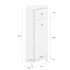 SoBuy BZR194-W Mueble de baño de Esquina con 1 cajón y 1 Puerta Blanco 44 x 31 x 80 cm