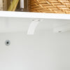 SoBuy BZR193-W Mueble de baño alto Armario estrecho con 1 cajón 1 Compartimento Abierto y 2 Puertas Blanco 44 x 31 x 171 cm