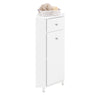 SoBuy BZR194-W Mueble de baño de Esquina con 1 cajón y 1 Puerta Blanco 44 x 31 x 80 cm