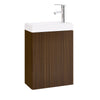 SoBuy BZR196-BR Armario Colgante para Cuarto de Baño con 1 Puerta y 1 Lavabo Marrón 40 x 22 x 56 cm