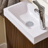 SoBuy BZR196-BR Armario Colgante para Cuarto de Baño con 1 Puerta y 1 Lavabo Marrón 40 x 22 x 56 cm