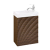 SoBuy BZR197-N Armario Colgante para Cuarto de Baño con 1 Puerta y 1 Lavabo Marrón 40 x 22 x 56 cm