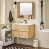SoBuy BZR198-N Conjunto de Muebles de baño 2 piezas Armario Colgante + Espejo