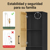 SoBuy BZR201-SCH Mueble Columna de Baño Impermeable con Puertas 30cm Negro