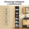 SoBuy BZR201-SCH Mueble Columna de Baño Impermeable con Puertas 30cm Negro