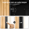 SoBuy BZR204-SCH Armario baño Pared Colgante con Espejo y estantes Ajustables Negro