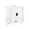 SoBuy BZR205-W Armario de Baño Mueble Bajo Lavabo 60cm MDF