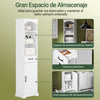 SoBuy BZR206-W Armario alto de Baño Columna Auxiliar Blanca 42x30x173cm