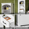 SoBuy BZR206-W Armario alto de Baño Columna Auxiliar Blanca 42x30x173cm