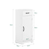 SoBuy BZR207-W Armario de Baño Estrecho Auxiliar de Baño con Cajón Blanco 42x30x93cm