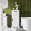 SoBuy BZR207-W Armario de Baño Estrecho Auxiliar de Baño con Cajón Blanco 42x30x93cm