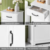 SoBuy BZR207-W Armario de Baño Estrecho Auxiliar de Baño con Cajón Blanco 42x30x93cm