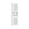 SoBuy BZR209-W Armario Alto de Baño con 2 puertas Blanco