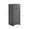 SoBuy BZR21-II-DG Mueble Baño con Cesto Ropa Sucia y Cajón Gris 40x38x90cm