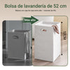 SoBuy BZR21-II-DG Mueble Baño con Cesto Ropa Sucia y Cajón Gris 40x38x90cm