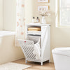 SoBuy BZR211-W Cesto de ropa Armario de Baño con Compartimento Abierto Blanco
