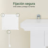 SoBuy BZR212-W Mueble de Pared con Espejo Espejo de Pared para Baño con 1 Estante Blanco