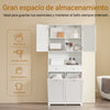 SoBuy BZR215-W Armario Alto de Baño con 2 Cestos para Ropa y 2 Cajones Blanco