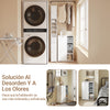 SoBuy BZR218-W Armario Baño Estrecho con 2 Cajones de Cesta Tela Blanco
