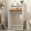 SoBuy BZR224-WN Mueble Lavadora con Barandilla Anticaída 66x60x127 cm Blanco