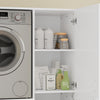 SoBuy BZR231-W Mueble torre para lavadora y secadora apilables Blanco 110x66x186 cm