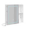 SoBuy BZR239-E-W Armario con Espejo para Baño Blanco con Luz LED Táctil 60x15.5x60 cm