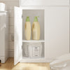 SoBuy BZR241-E-W Columna de baño blanca con 3 puertas 60x30x180 cm