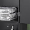 SoBuy BZR25-SCH Armario de baño de Pared con 1 Puerta Negro