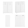 SoBuy BZR33-II-W Mueble Ropa Sucia Armario de baño con 2 Cestos para Colada y 2 cajones Blanco