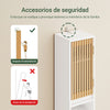 SoBuy BZR34-BW Armario Alto de Baño Estrecho con Puertas de Bambú Blanco 20x20x180cm
