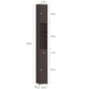 SoBuy BZR34-II-BR Mueble Columna de Baño con 5 Estantes Abiertos 2 Puertas y 1 Cajón Marron