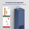 SoBuy BZR34-II-B Mueble Columna de Baño Estrecho con 5 Estantes 2 Puertas y 1 Cajón Azul Oscuro