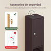 SoBuy BZR34-II-BR Mueble Columna de Baño con 5 Estantes Abiertos 2 Puertas y 1 Cajón Marron