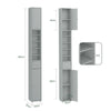 SoBuy BZR34-II-HG Mueble columna para Baño Armario alto de baño Gris