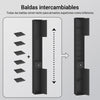 SoBuy BZR34-II-SCH Mueble Columna de Baño con 2 Puertas y 1 cajón Negro